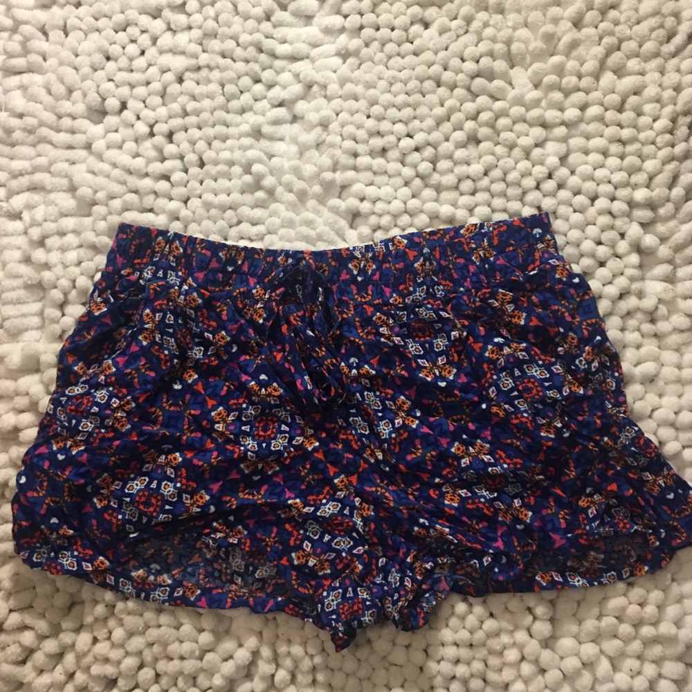 Multi colored print shorts